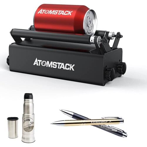 ATOMSTACK R3 Roller Parts for Cylindrical Objects with 360° Rotating Engraving Angle Adjustments Engraving Diameter 4MM