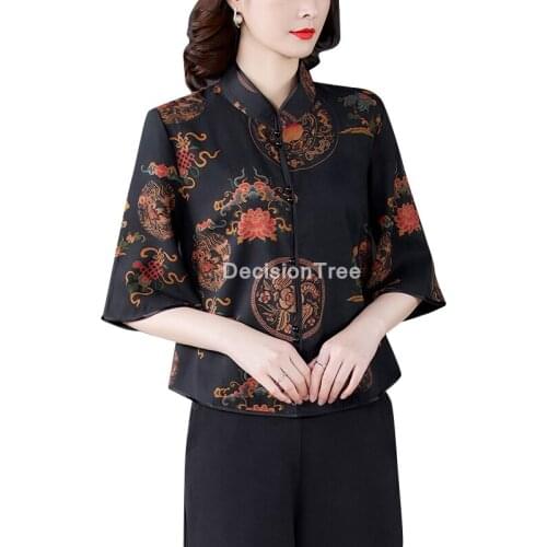 2021 chinese traditional top qipao shirt woman cheongsam style shirt chinese blouse traditional chinese clothing for women
