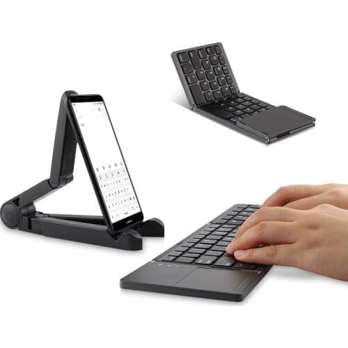 HUWE Mini folding keyboard Bluetooth Foldable Wireless Keypad with Touchpad For Huawei Y5 Y6 Y7 Y9 Pro Nova 7 SE 2 3 Plus Phone