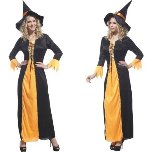 Dress adult female witch Halloween cosplay costume girls film and television ball dress light suit slim summer new style