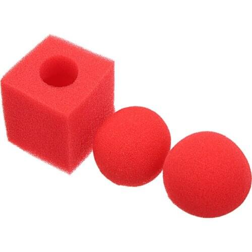 1 Set Sponge Magic Tricks Ball To Square Close Up Magic,Easy To do Magic for Children Magician Trick Drop Shipping