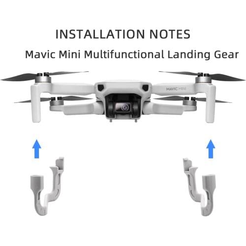 1 Pair of Extending Landing Gear Leg Riser Stabilizer for DJI Mavic / 2 Drone