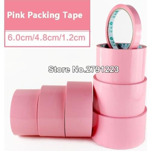 1 Roll 9 Sizes Pink Packing Tape Adhesive Tape Courier Box Sealing Tape Business Office Home Supplies