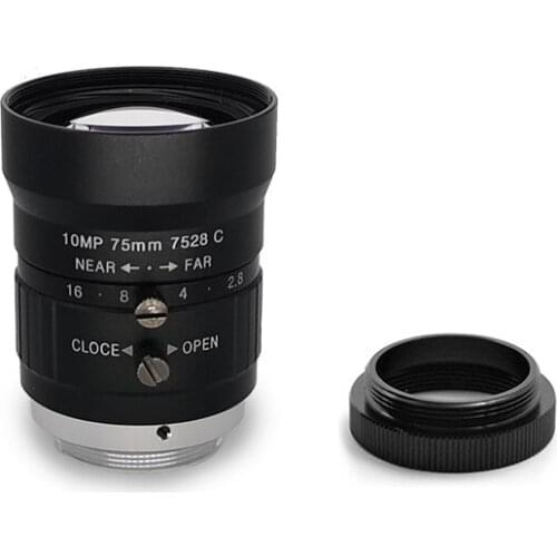 10 million high-definition intelligent machine vision inspection C-mount lens 75mm10mp1 inch industrial camera interface lens