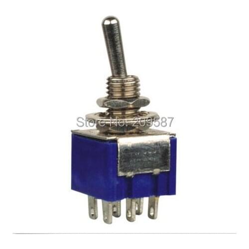 10pcs 6-Pin DPDT ON-OFF-ON Toggle Switch 6A 125VAC