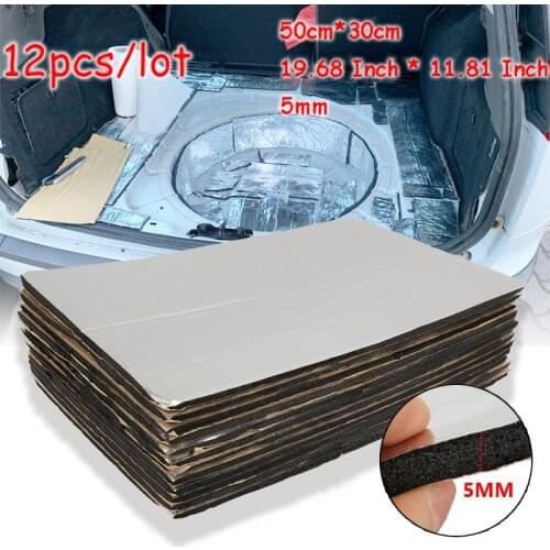12pcs/lot Vehicle Insulation Closed Cell Foam Sheet Fiberglass 5mm Car Van Sound Proofing Deadening Insulation Hood Insulation
