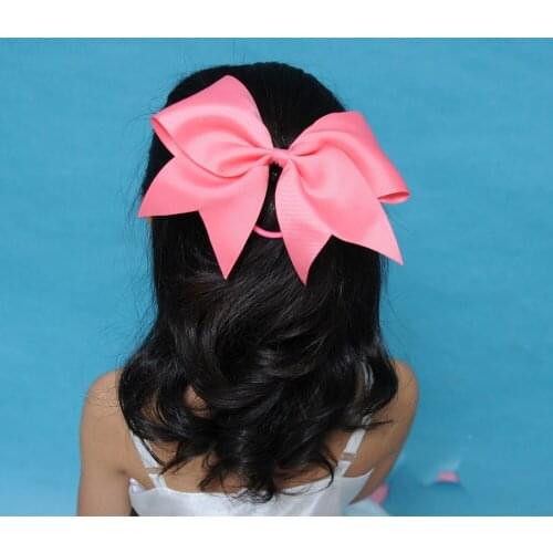 20pcs Mini Sofia Hairbows With Clip Print Hairbows KidsGrosgrain Ribbon Hair Accessori 7" Cheer Leader Bow Elastic