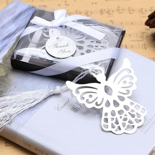 Newest Silver Bookmarks 4 Shapes for Guest Wedding Favor Party Gifts Box Birthday Souvenirs Business Giveawaysss Giveaways 50Pcs
