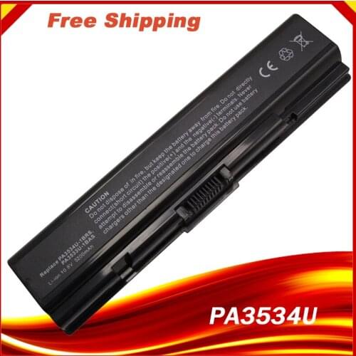Laptop battery For Toshiba pa3534 pa3534u PA3534U-1BAS PA3534U-1BRS Satellite A300 A500 L200 L300 L500 L550 L555