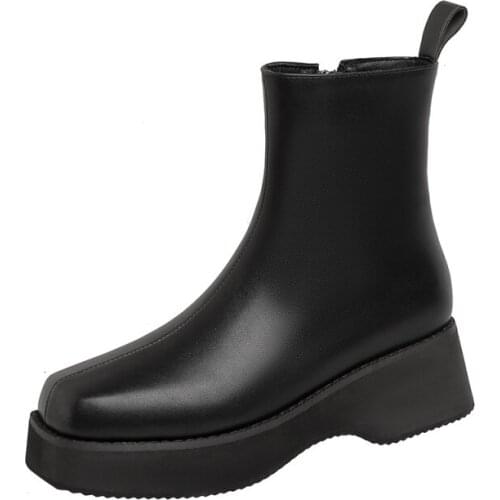 Big Size Square toe boots boots women shoes ankle boots for women ladies boots shoes woman winter