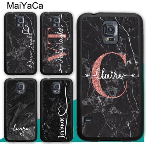 Marble heart name custom monogram Case For Samsung A21S A20e A71 A51 A10 A40 A50 A70 Galaxy S20 Plus S10 S9 Note 20 Ultra