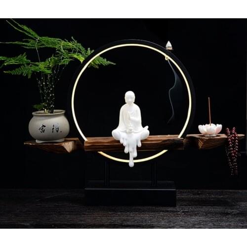 Waterfall Incense Burner Ceramic Vintage Indoor Gothic Incense Burner Holder Arabic Waterfall Wierook Houder Insence Burner