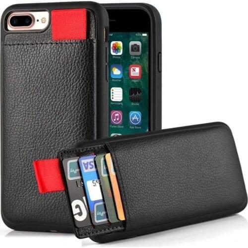 Tikitaka Leather Wallet Case For iPhone SE2020 11 11Pro XR XS Max XS 6 6S 8 7 Plus Silicone Frame Card Slot Pull Pouch Cover