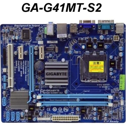For Gigabyte GA-G41MT-S2 desktopl Motherboard Intel G41 LGA 775 DDR3 Intel GMA X4500 USB2.0 VGA SATA2 COM 45nm Mainboard