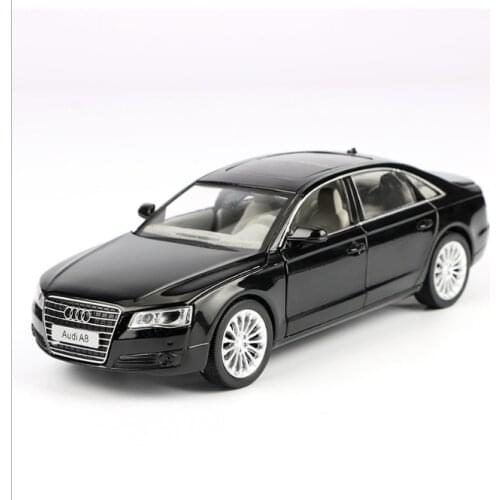 Simulation Audi A8 alloy car model 1:32 simulation toy car car car toy steering shock absorber childrens birthday gift