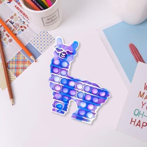 New Alpaca Fidget Reliver Stress Toys Rainbow Push Bubble Anti stress Toy Adult Kids Autism Stress Reliever Sensory Toys