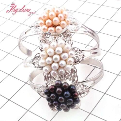 4x5-5x6mm Oval Natural Freshwater Pearl Beads Fashion Jewerly Bracelet Adjustbale 7" For Women Chritmats New Year Gift