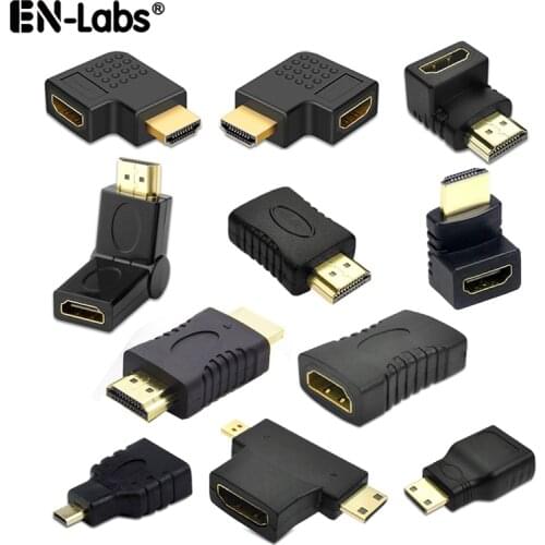 HDMI Adapter Plug Male Port Angle Replace Connector Male to Female Female Coupler,MiniHDMI Micor to HDMI Adaptador Extension