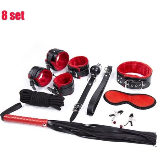 Dropshipping BDSM Games Couples Sex Toy for Exotic Accessories Nylon Sex Bondage Set Sexy Lingerie Handcuffs Whip Rope Adult