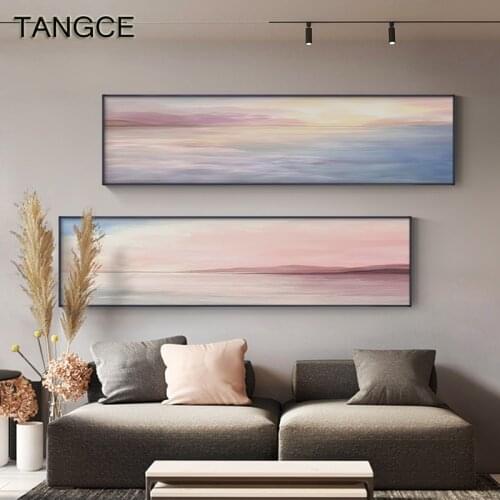 Modern Abstract Pink Purple Cloud Canvas Poster Print Landscape Wall Painting Nordic Wall Art Picture for Living Room Home Decor