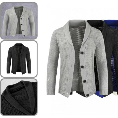 Stylish Cardigan Knitted Winter Coat Sweater Single-breasted V Neck