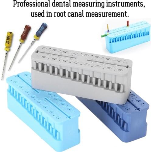 Root Canal Dental Measuring Block High Temperature Sterilization Files Measuring Tools Endodontic Double Scale Ruler Test Board