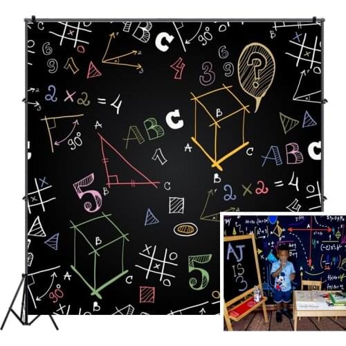 Laeacco Vinyl Photography Backgrounds Back to School Backdrops Blackboard Chalk Drawing Party Decor Photocall For Photo Studio