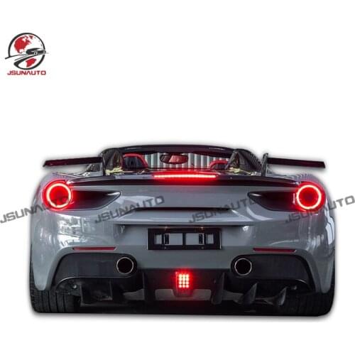 For Ferari 488 GTB Spider Carbon Fiber Rear Spoiler M Style Body Kit Rear Wing Auto Accessories