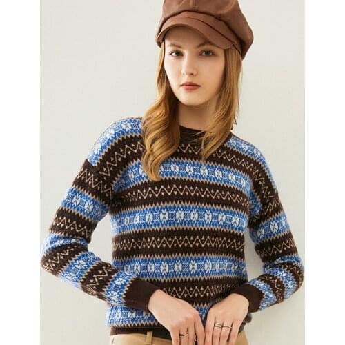 Adishree 2020 woman winter 100% Cashmere sweaters autumn knitted Pullovers High Quality Warm Female thickening O-neck Patchwork