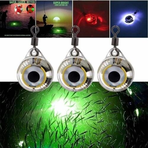 1pcs Newest fish light mini bait light LED deep water drop underwater eye-shaped squid bait luminous bait