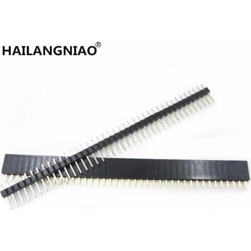 10pcs 1x40 Pin 2.54mm Single Row Female + 10pcs 1x40 Male Pin Header connector