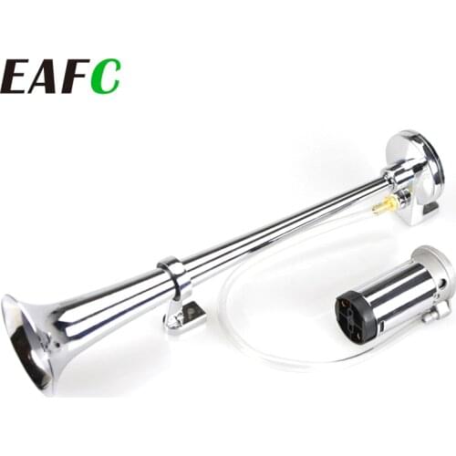 12V/24V Car Air Horn 150DB Super Loud Universal Horn Single Trumpet Compressor 180 Hertz Horn 17inch For Car Truck Boat