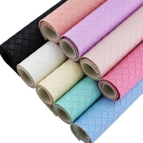 30x134cm Roll Square Embossed Cross Synthetic Faux Leather Fabric For DIY Sewing Shoes Handbags Bows AY214
