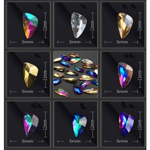 Swarovsky Angel Wings Shape Crystal Nail Rhinestones 3D Strass Stones AB Manicure Nail Art Decoration Charms Gem Jewelry Accesso