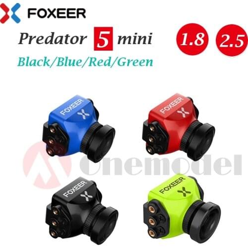 4color / Foxeer Mini Predator 5 Racing FPV Camera 4ms Latency Super WDR 1/3" CMOS Sensor 1000TVL 4.5V~20V 1.8mm/2.5mm