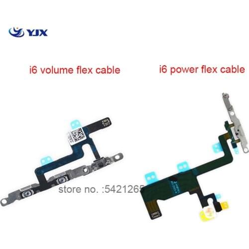 5pcs Orginal On Off Power Switch Button Flex Cable with Metal For iPhone 6 6S 7 8 Plus X XS MAX XR LED Flash Phone repair Volume