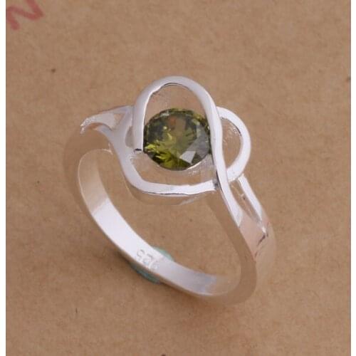 AR005 Hot sterling ring, fashion jewelry, green stone /adeaiula adyaivfa silver color