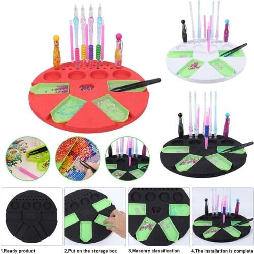 Large Capacity Diamond Painting Point Drill Tray Storage Box Diamond Embroidery Tools Storage Holder Accessories Gifts