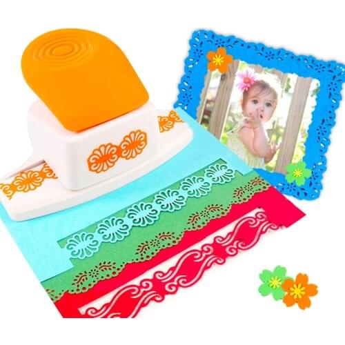 2020 Large Flower Design DIY Paper Cutter Handmade Craft Gift New Fancy Border Punch Embossing Scrapbooking Handmade Edge Device