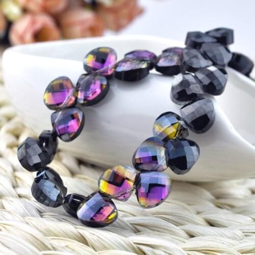 20pcs Half Drilled Top Quality Crystal Glass Beads 9x10mm Crystal Bracelet DIY Beads For Jewelry Making 8 Colors to Pick