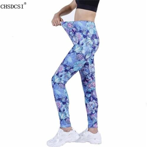 CHSDCSI Leggins Slim Leggins Stretchy Fashion Woman Pants Sexy Legging Casual Printing Fitness Ankle Length Pants Elastic Casual