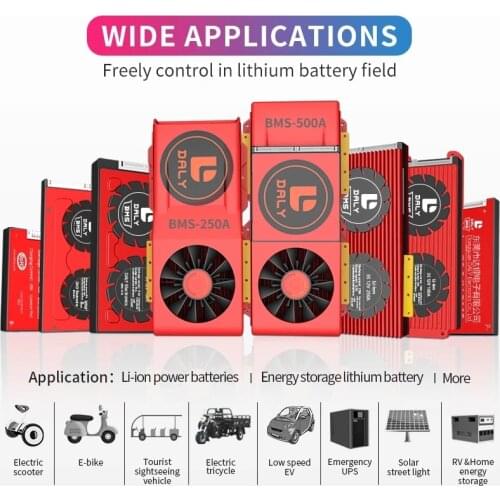 Daly Factory BMS 32S LiFePo4 12V 24V 36V 48V 120A 150A 200A Li-Ion LTO 3S 7S 8S 10S 12S 13S 16S 24S For Ebike eboat energy 18650