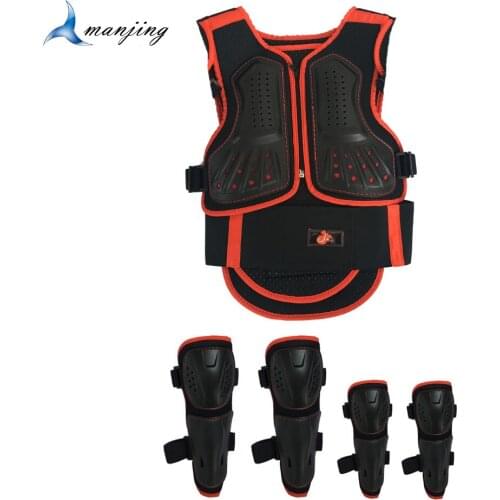 Children Full Body protect armor Motocross Riding skating Chest Spine Knee Elbow Armour one set Drop Resistant