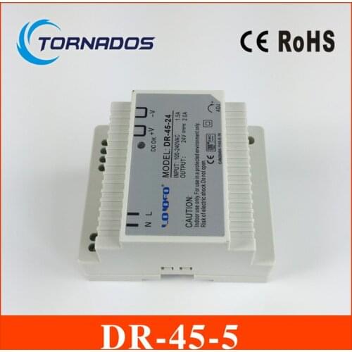 DR-45-5 LED Single Output Din Rail Power Supply Transformer DC 5V 5A Output SMPS