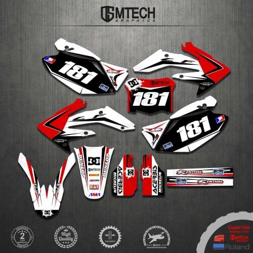 DSMTECH 2004-2009 CRF250R Motocross Stickers Decals Graphics For HONDA 2004 2005 2006 2007 2008 2009 CRF250R