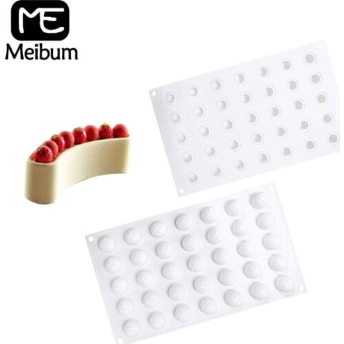 Meibum 35 Cavity Sphere Truffle Chocolate Mousse Dessert Mould Cake Decorating Molds Muffin Tray Silicone Cake Mold Baking Tools