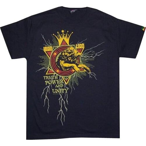 Zion Rootswear Power Truth Unity Iron Lion Graphic Printed T-Shirt. Summer Cotton O-Neck Short Sleeve Mens T Shirt New S-3XL