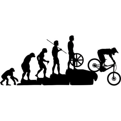 Interesting Mountain Bike Downhill Car Stickers Covering The Body Cartoon Helmet Laptop Vinyl Decals Sticker 22.8*9.5CM