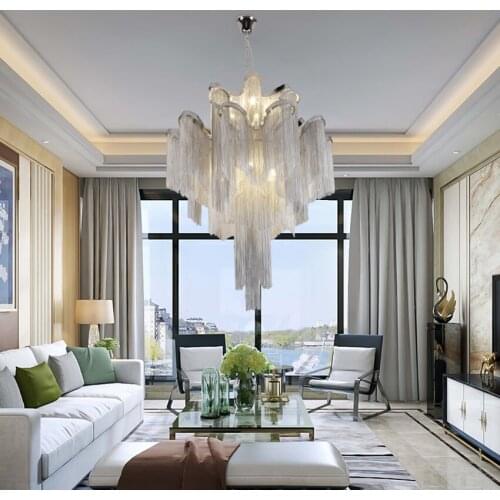 Nordic LED Pendant Lamp Indoor Lighting Modern Tassel Decor Pendant Lights for Home Living Room Restaurant Villa Hanging Lamp