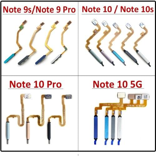 Home Button FingerPrint Touch ID Sensor Flex Cable Ribbon For Xiaomi Redmi Note 9 Pro / Note 9s / Note 9 Replacement Parts